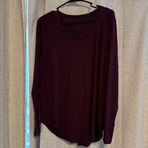 Dark Purple Long Sleeve Top
